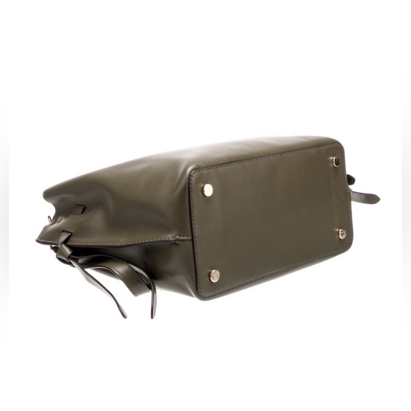 Michael Kros Hamilton Legacy Large Leather Belted Satchel Green - Picture 5 of 7